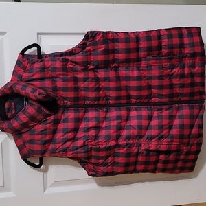 Land's End Red & Navy Vest Large Tall
